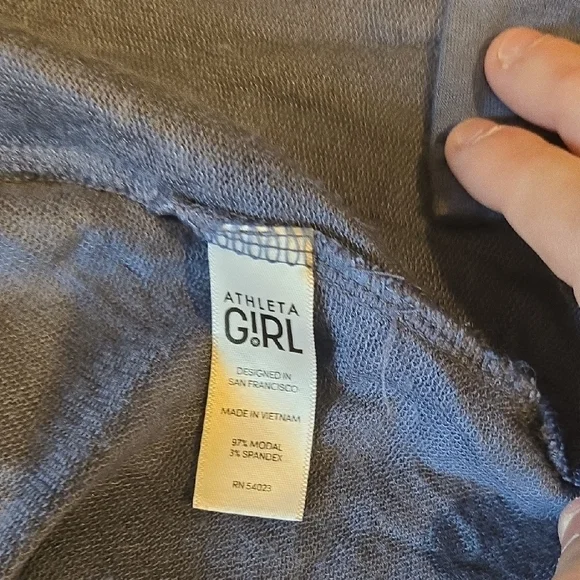 Athleta Girl Blueish Purple Hooded Sweater, Soft, Sz 12, Pockets, Casual Chic - Picture 6 of 10